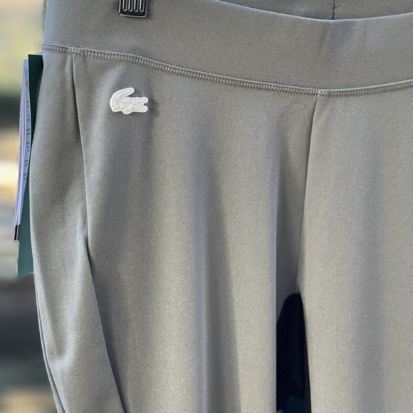 LACOSTE SPORT LEGGINGS ELASTIC BREATHABLE POLYESTER BLACK PANTS [XH1045] - Picture 2 of 7